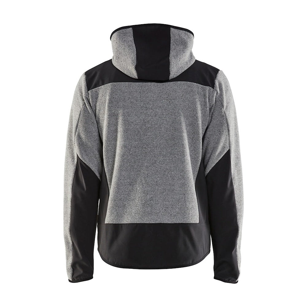 Blaklader Knitted Jacket with Softshell 5940 #colour_grey-melange-black