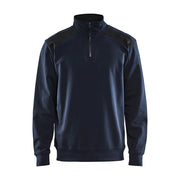 Blaklader Half-Zip 2-Tone Sweatshirt 3353 - Dark Navy/Black
