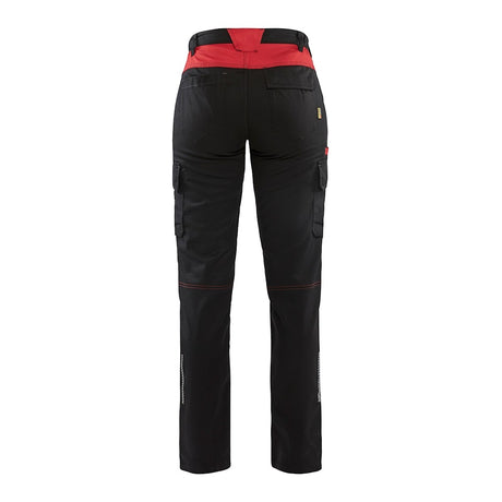 Blaklader Women's Industry Trousers Stretch 7144 #colour_black-red