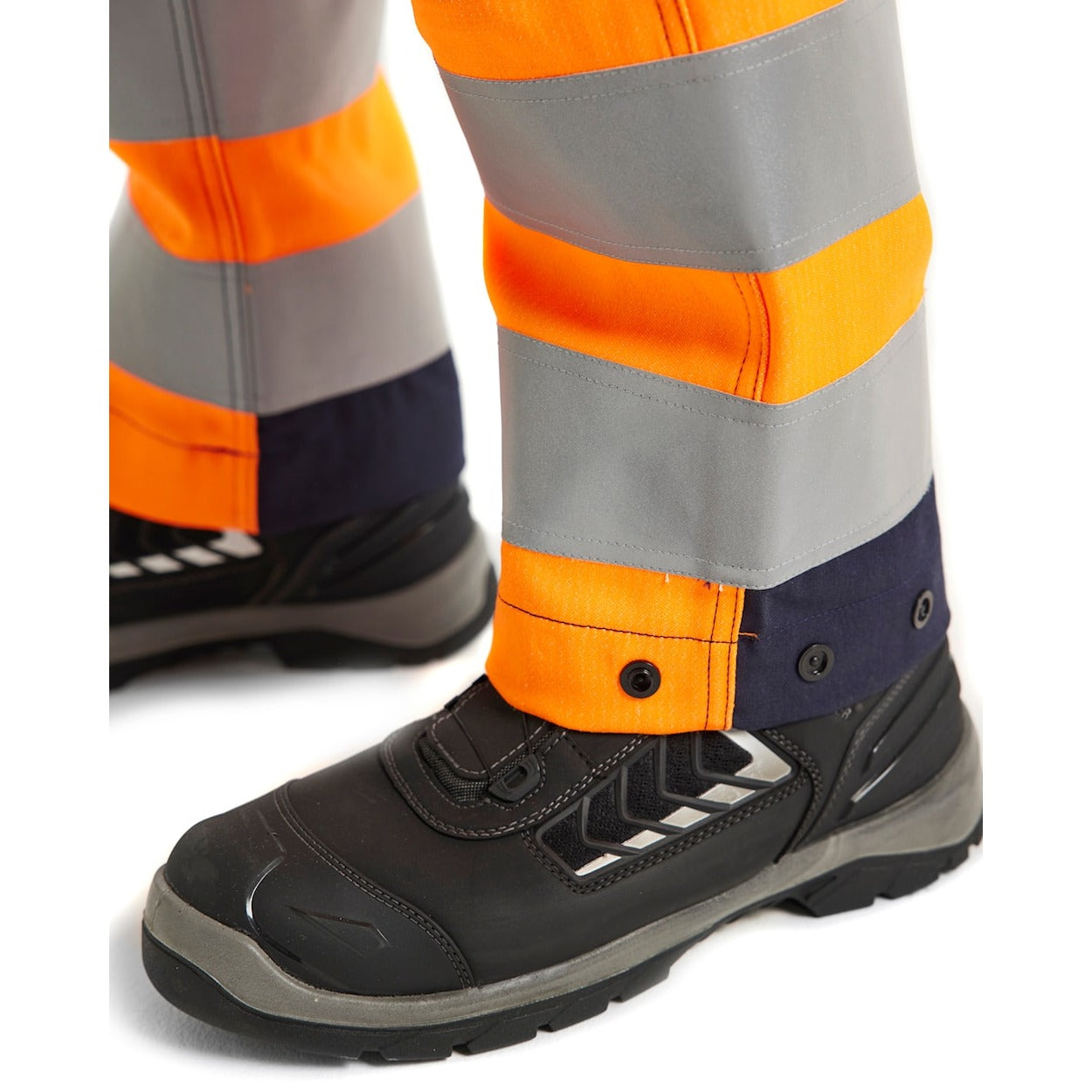 Blaklader Multinorm Inherent Trousers 1589 #colour_orange-navy-blue