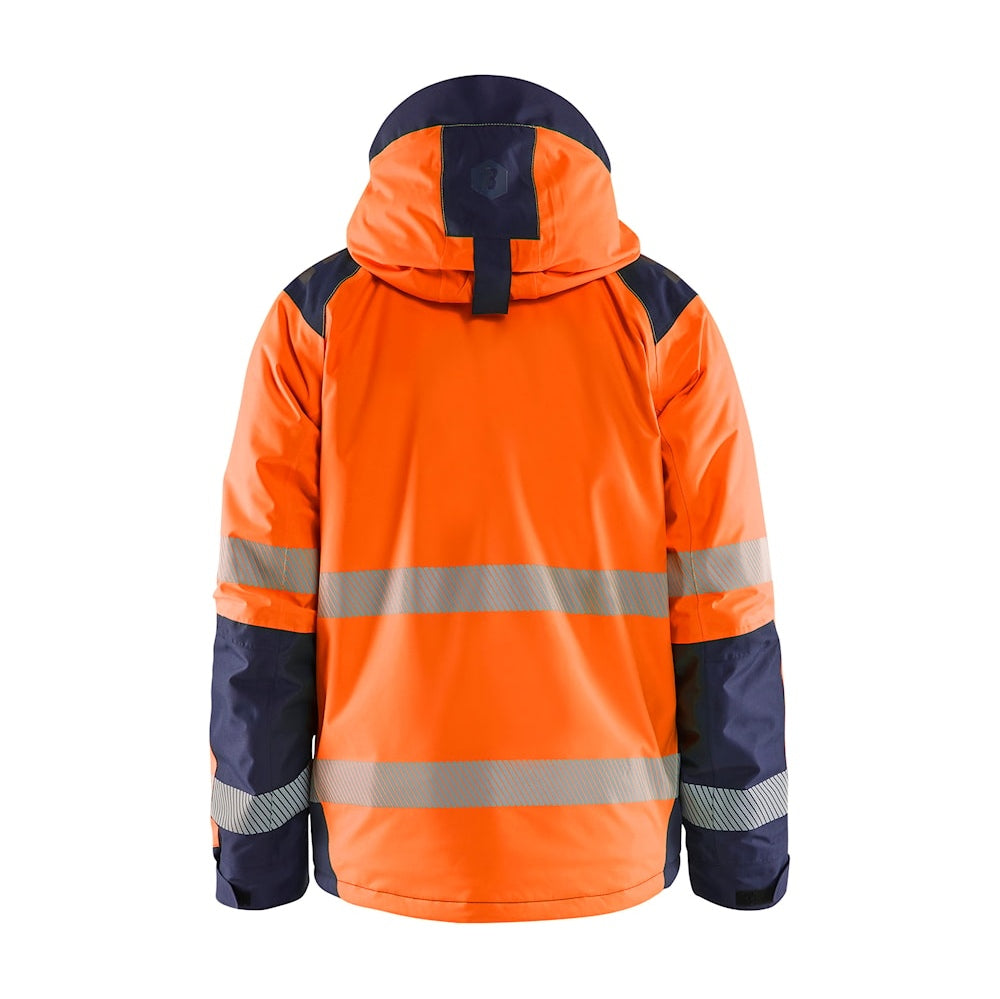 Blaklader Winter Jacket Hi-Vis 4455 #colour_orange-navy-blue