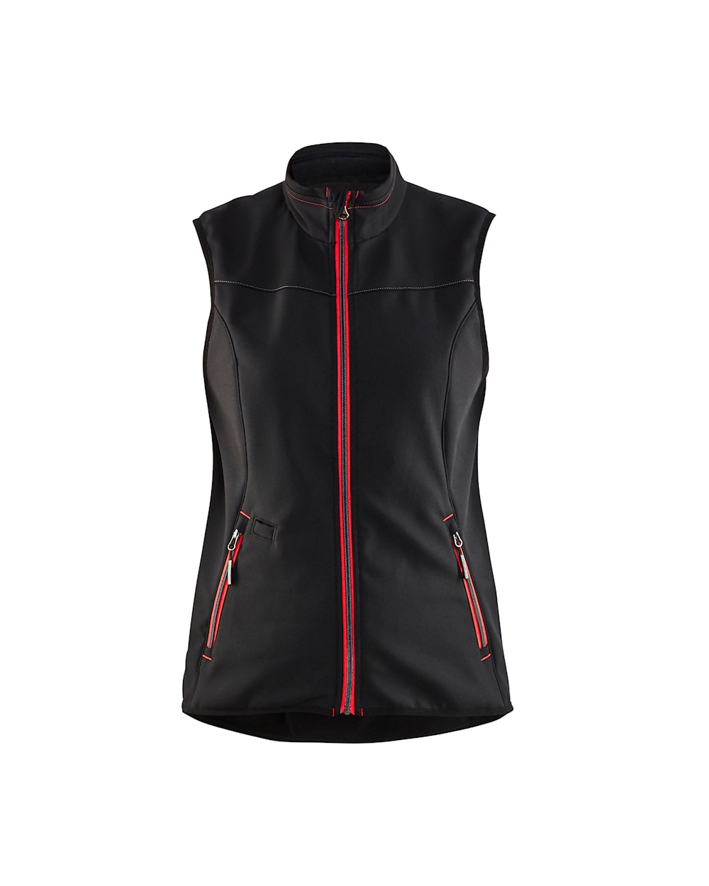 Blaklader Women's Softshell Vest 3851 #colour_black-red