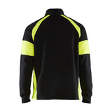 Blaklader Sweatshirt with Hi-Vis Panels 3550 #colour_black-hi-vis-yellow