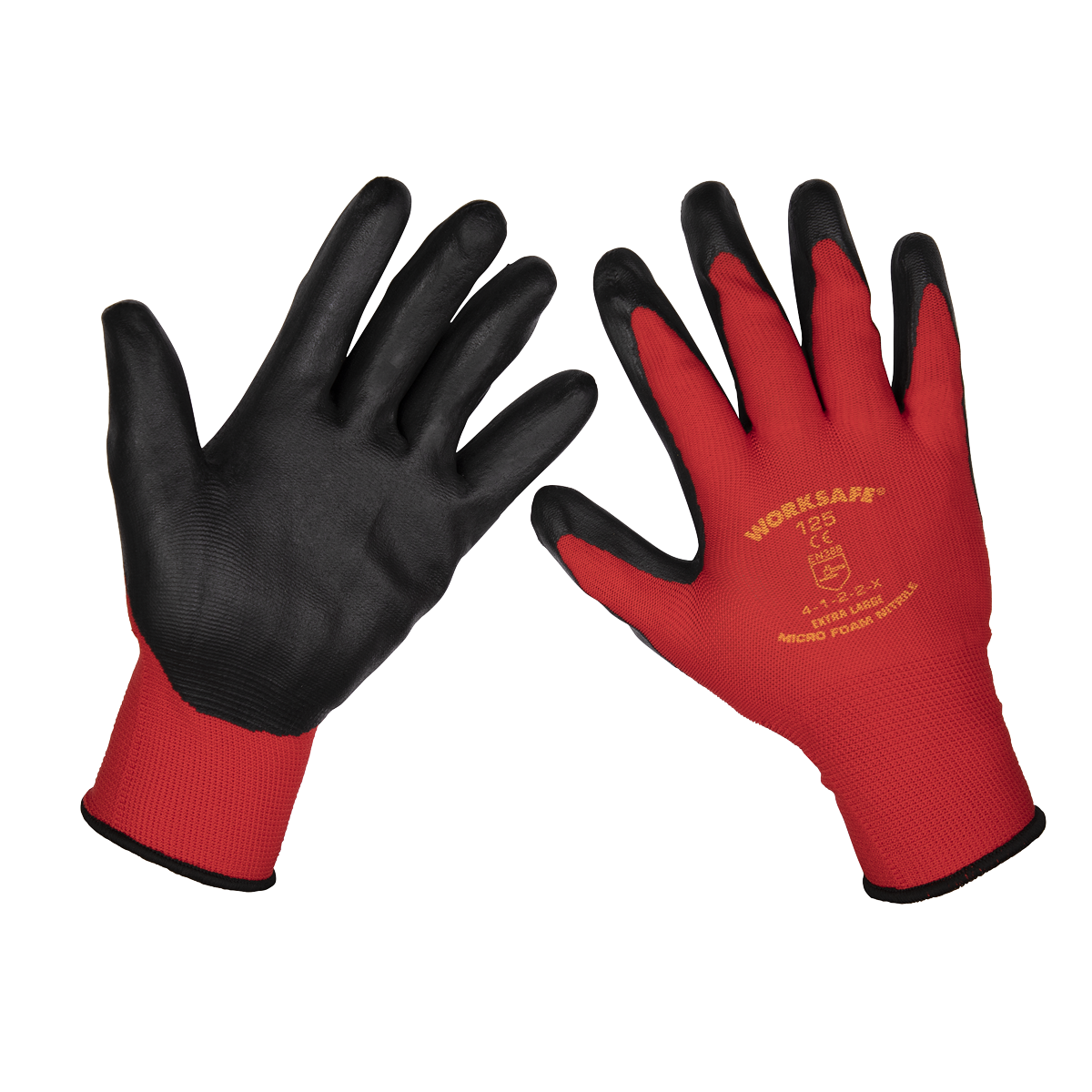 Sealey Flexi Grip Nitrile Palm Gloves (X-Large) - Pack of 12 Pairs