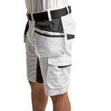 Blaklader Painters Shorts with Stretch 1099 #colour_white-dark-grey