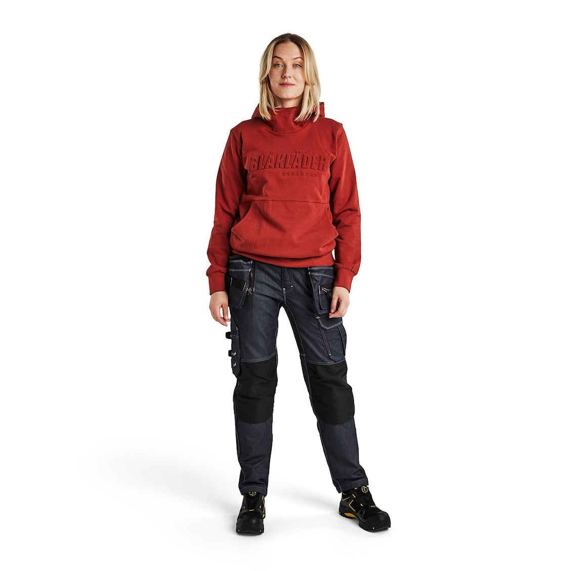 Blaklader Women's Hoodie 3D 3560 #colour_burned-red