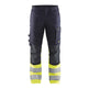 Blaklader Trousers Multinorm Inherent with Stretch 1787 #colour_navy-blue-hi-vis-yellow