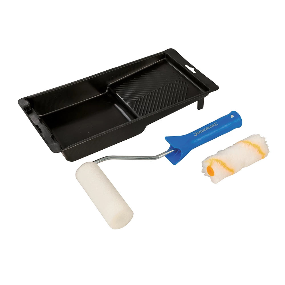 Silverline Mini Roller & Tray Set