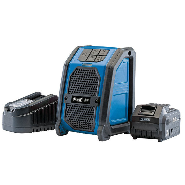 Draper Tools D20 20V Wireless Speaker With 1 x 3.0Ah Battery And Charger