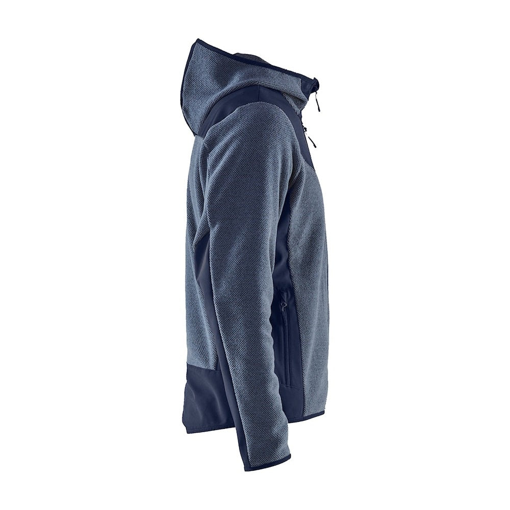 Blaklader Knitted Jacket with Softshell 5940 #colour_numb-blue-dark-navy