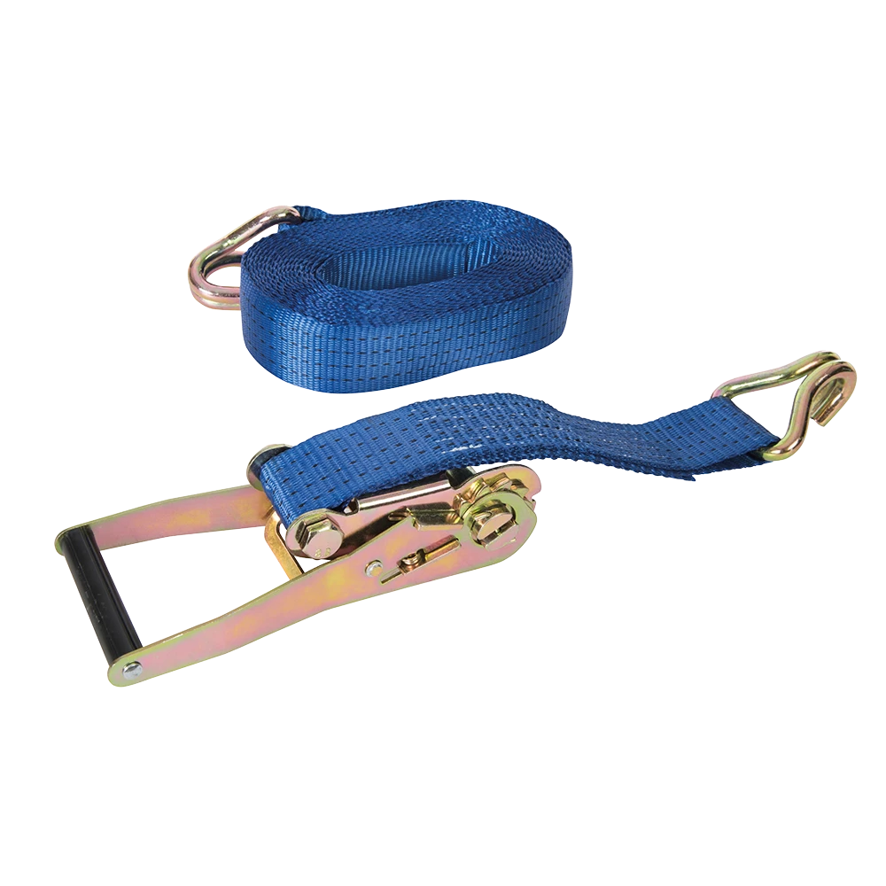 Silverline Ratchet Tie Down Strap J-Hook 8m x 50mm - 2600kg