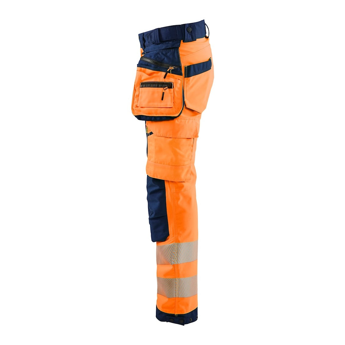 Blaklader Softshell Hi-Vis Trousers Women 7118 #colour_orange-navy-blue