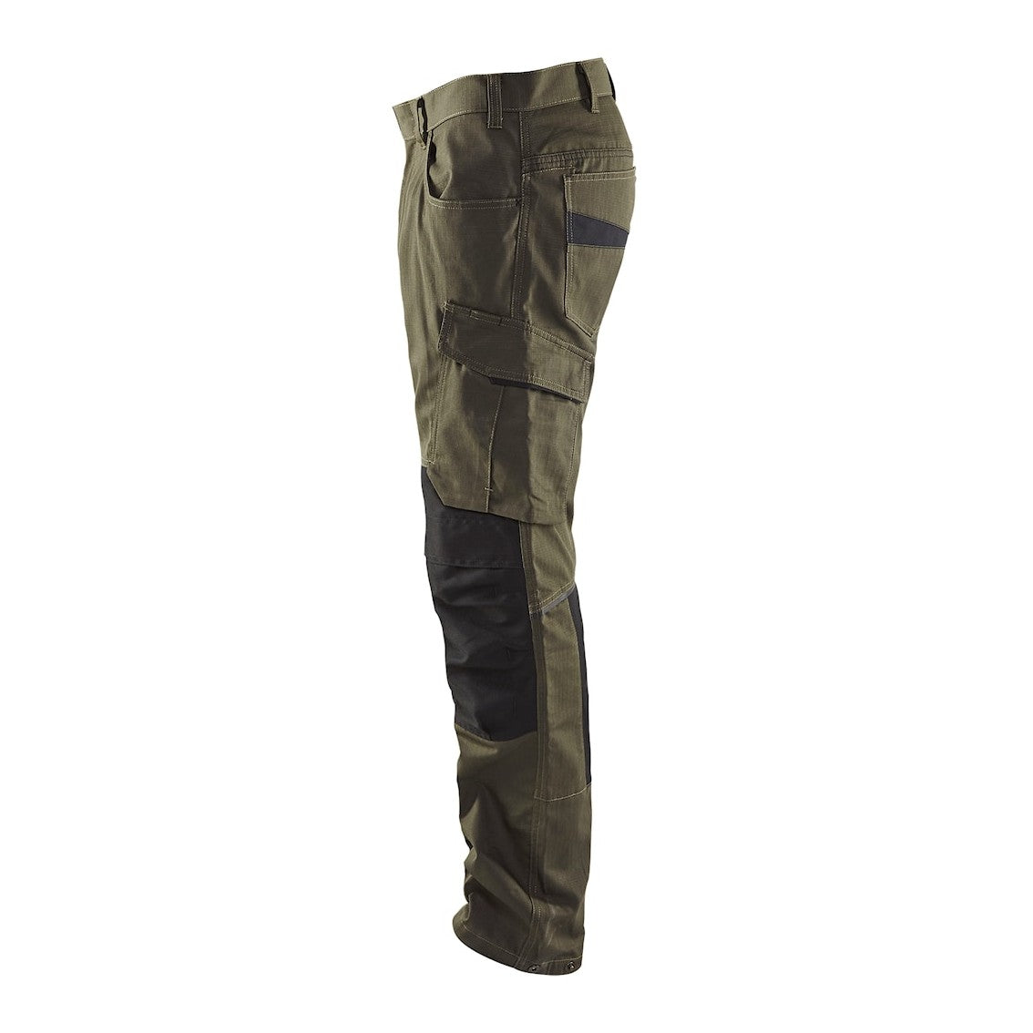 Blaklader Service Trousers with Stretch 1495 #colour_dark-olive-green-black