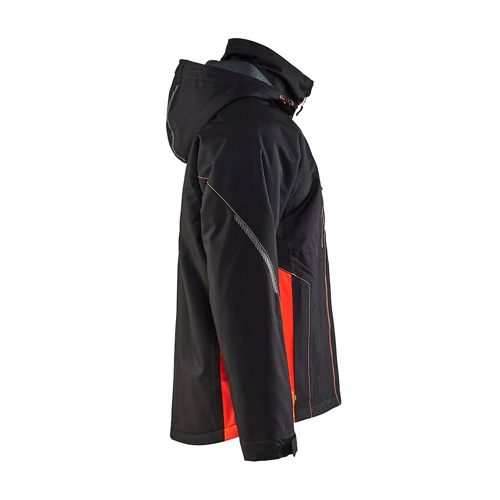 Blaklader Lightweight Lined Functional Jacket 4890 #colour_black-red-hi-vis