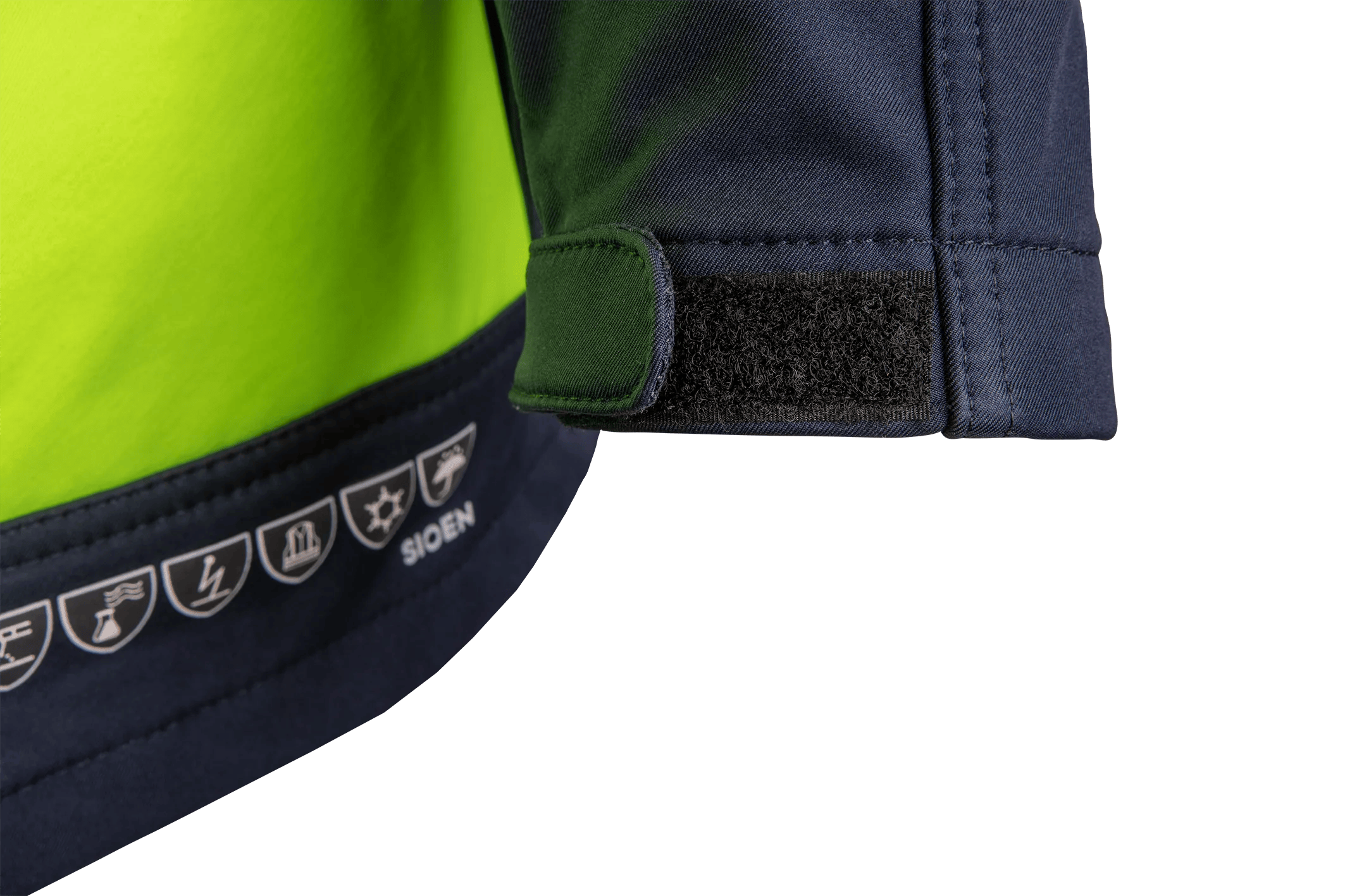 Sioen Heatherton Flame Retardant Anti-Static Hi-Vis Softshell With Detachable Sleeves
