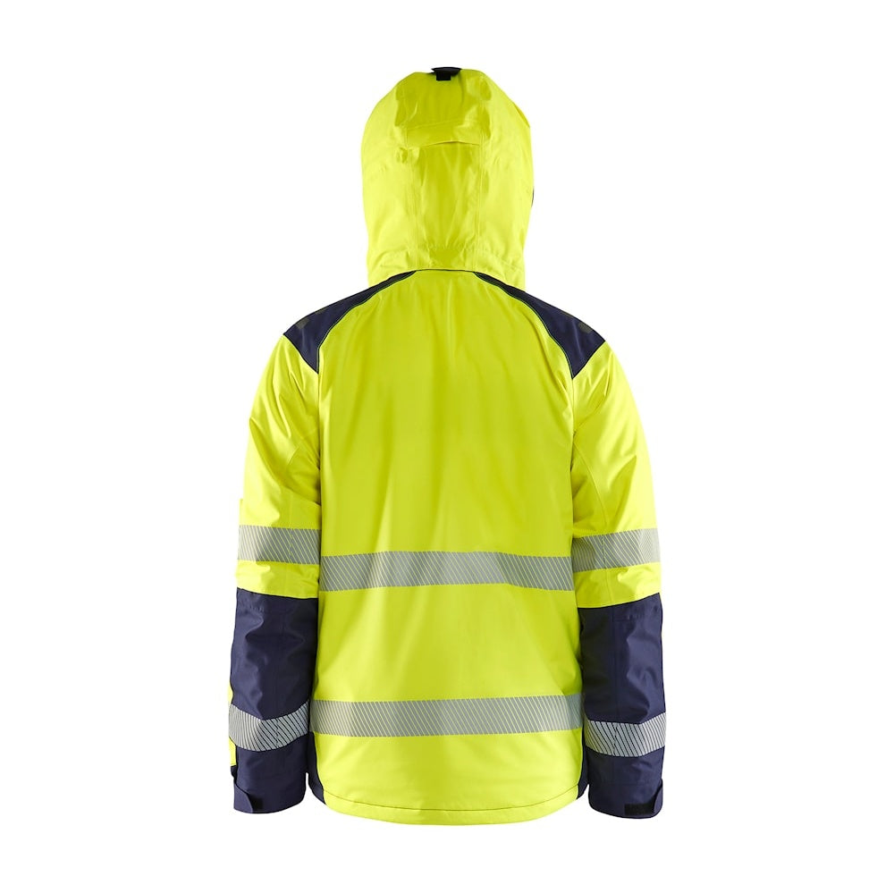 Blaklader Winter Jacket Hi-Vis 4455 #colour_hi-vis-yellow-navy-blue