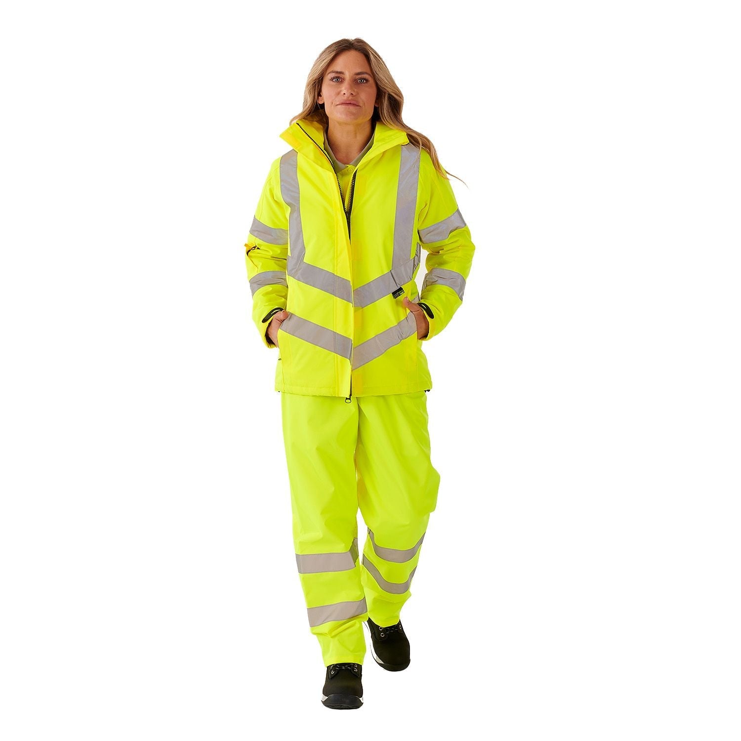 Supertouch Ladies Hi Vis Yellow Kamela Padded Jacket