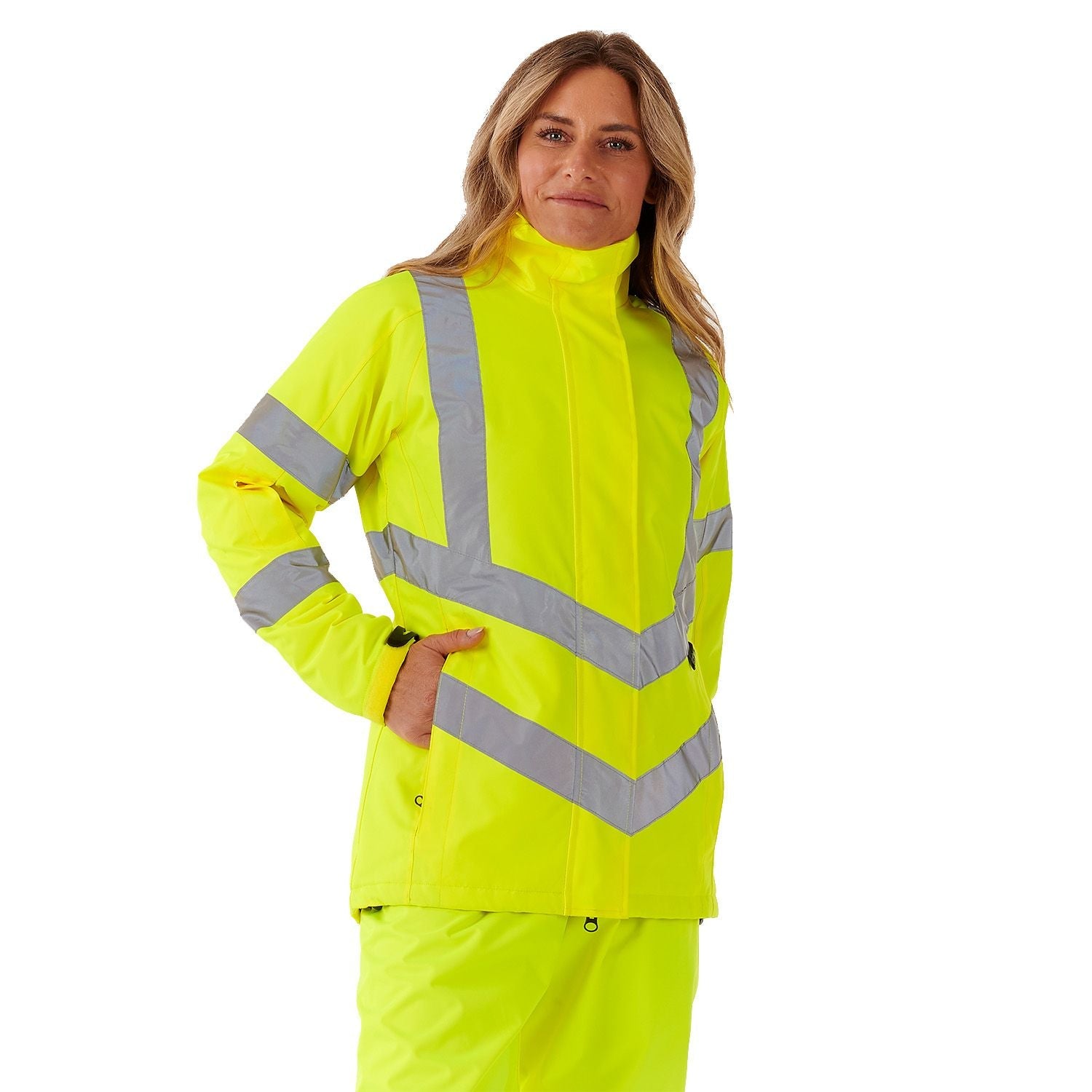 Supertouch Ladies Hi Vis Yellow Kamela Padded Jacket