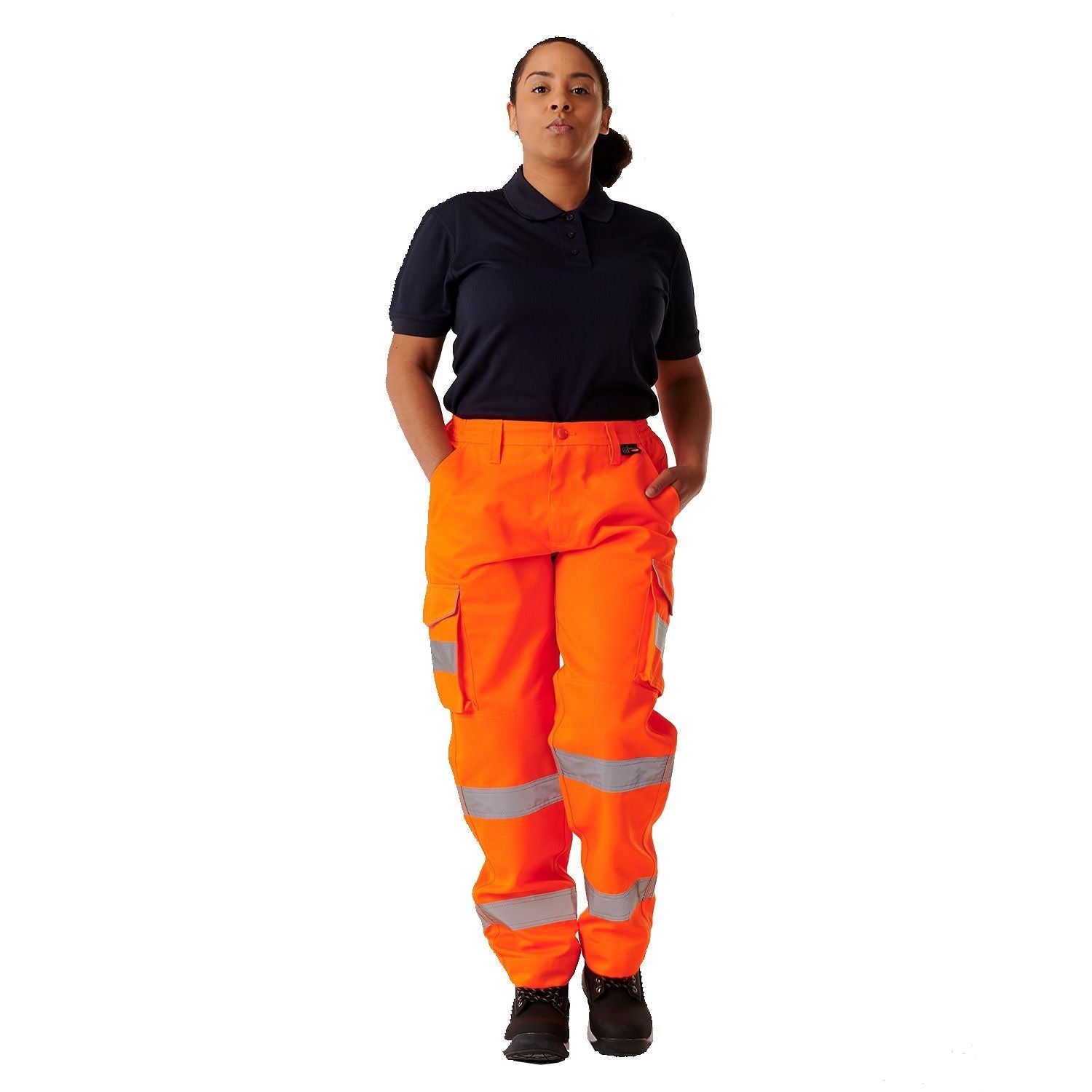 Supertouch Ladies Hi Vis Orange Hana Combat Trouser