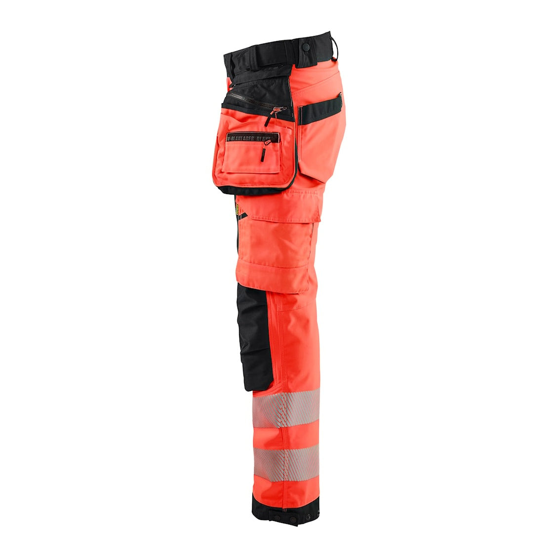 Blaklader Softshell Hi-Vis Trousers Women 7118 #colour_red-hi-vis-black