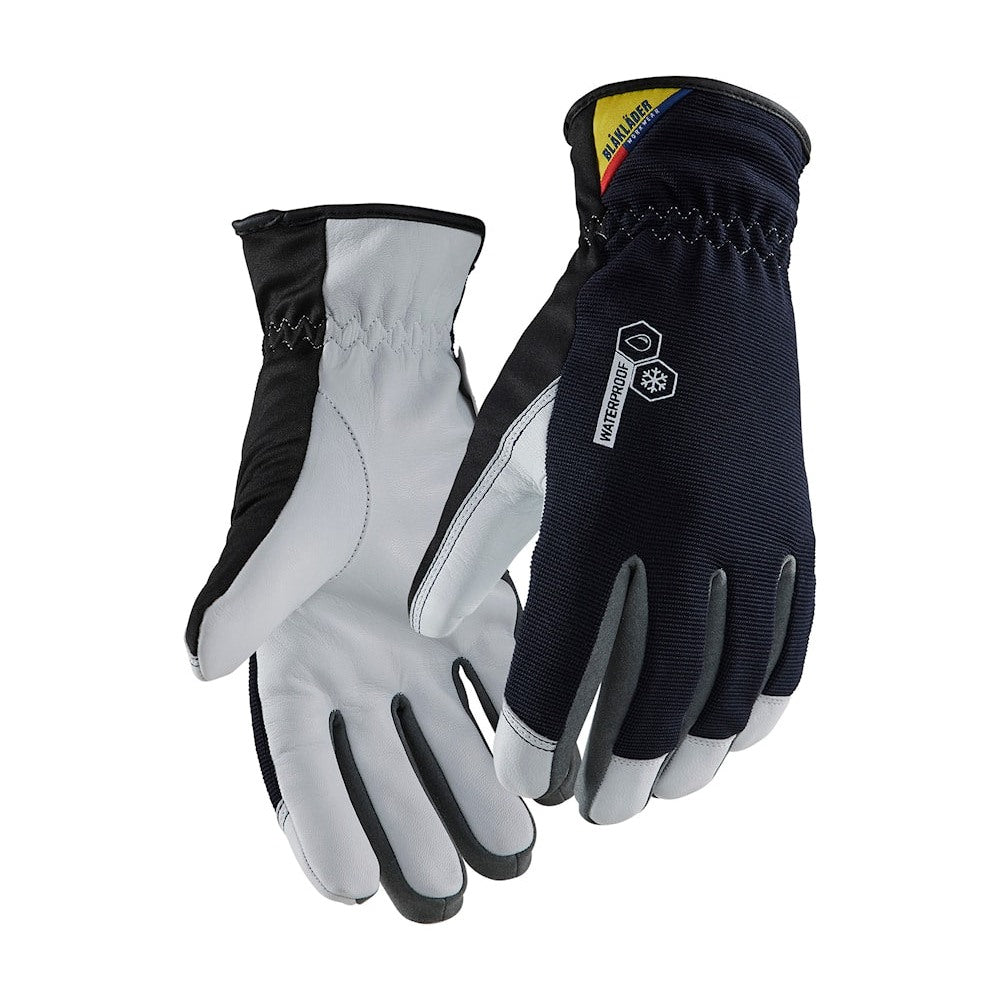 Blaklader Work Gloves Lined WP 2811 #colour_dark-navy-white