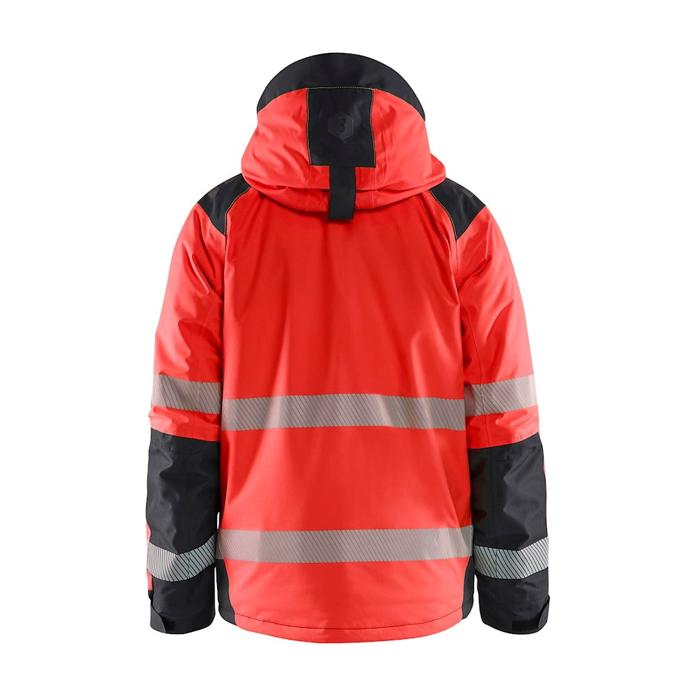 Blaklader Winter Jacket Hi-Vis 4455 #colour_red-hi-vis-black
