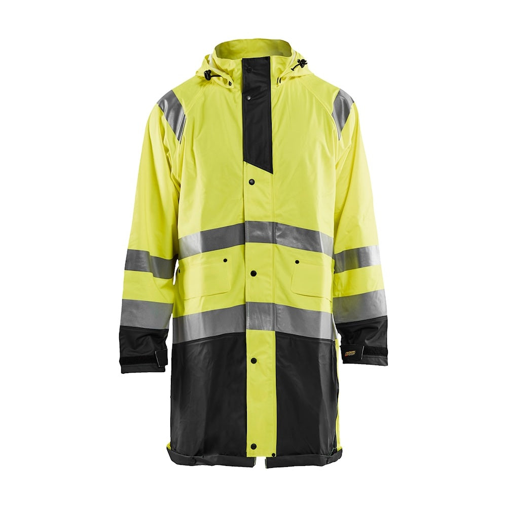 Blaklader Rain Jacket Hi-Vis Level 1 4324 #colour_hi-vis-yellow-black