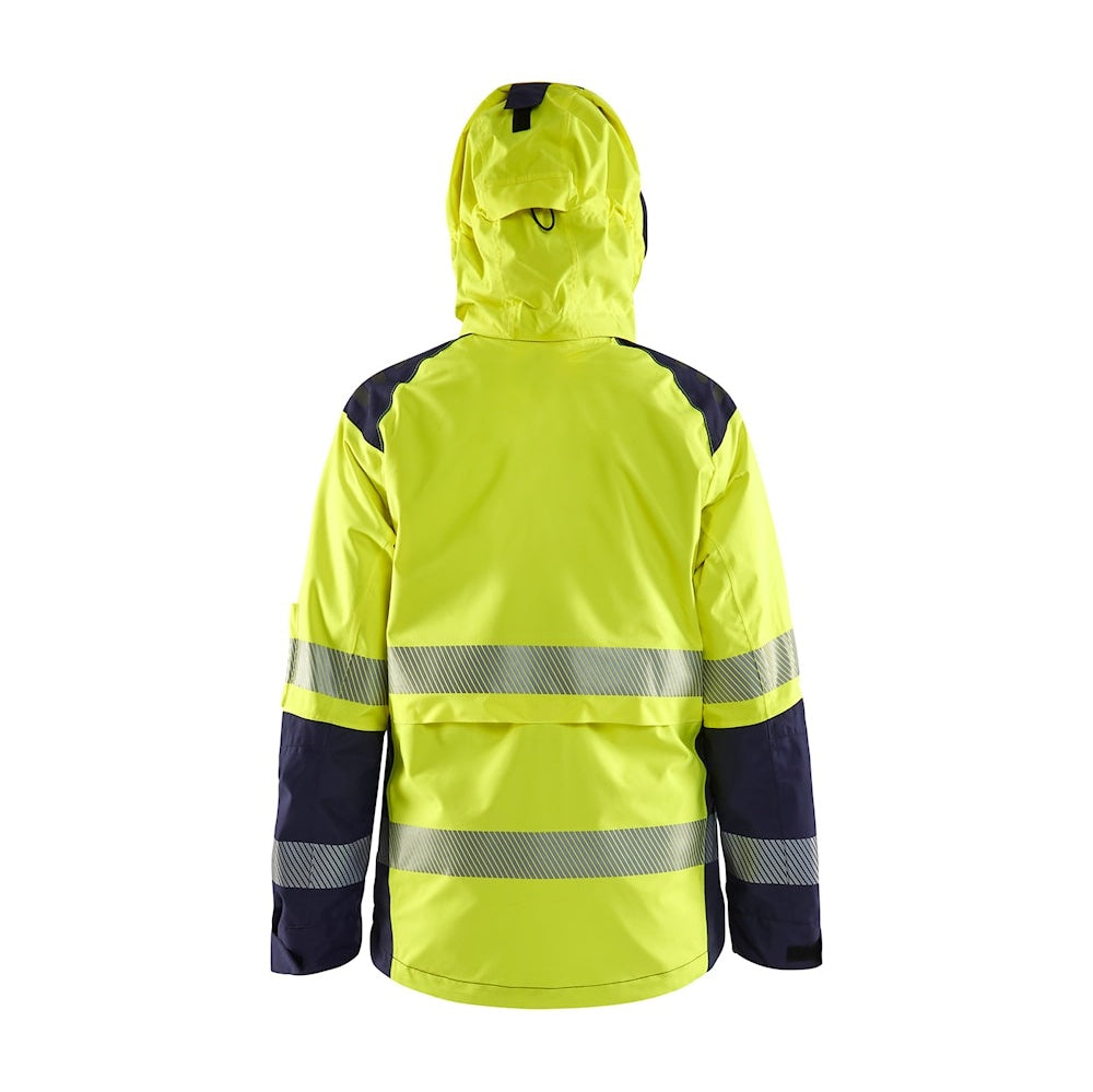 Blaklader Women's Shell Jacket Hi-Vis 4436 #colour_hi-vis-yellow-navy-blue