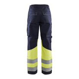 Blaklader Trousers Multinorm Women 7181 #colour_navy-blue-hi-vis-yellow