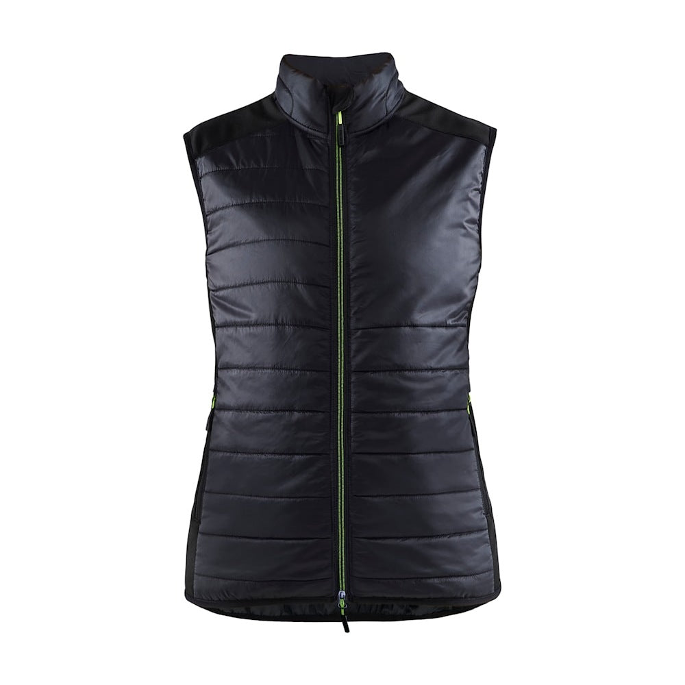 Blaklader Vest Warm-Lined Women 3864 #colour_black-hi-vis-yellow