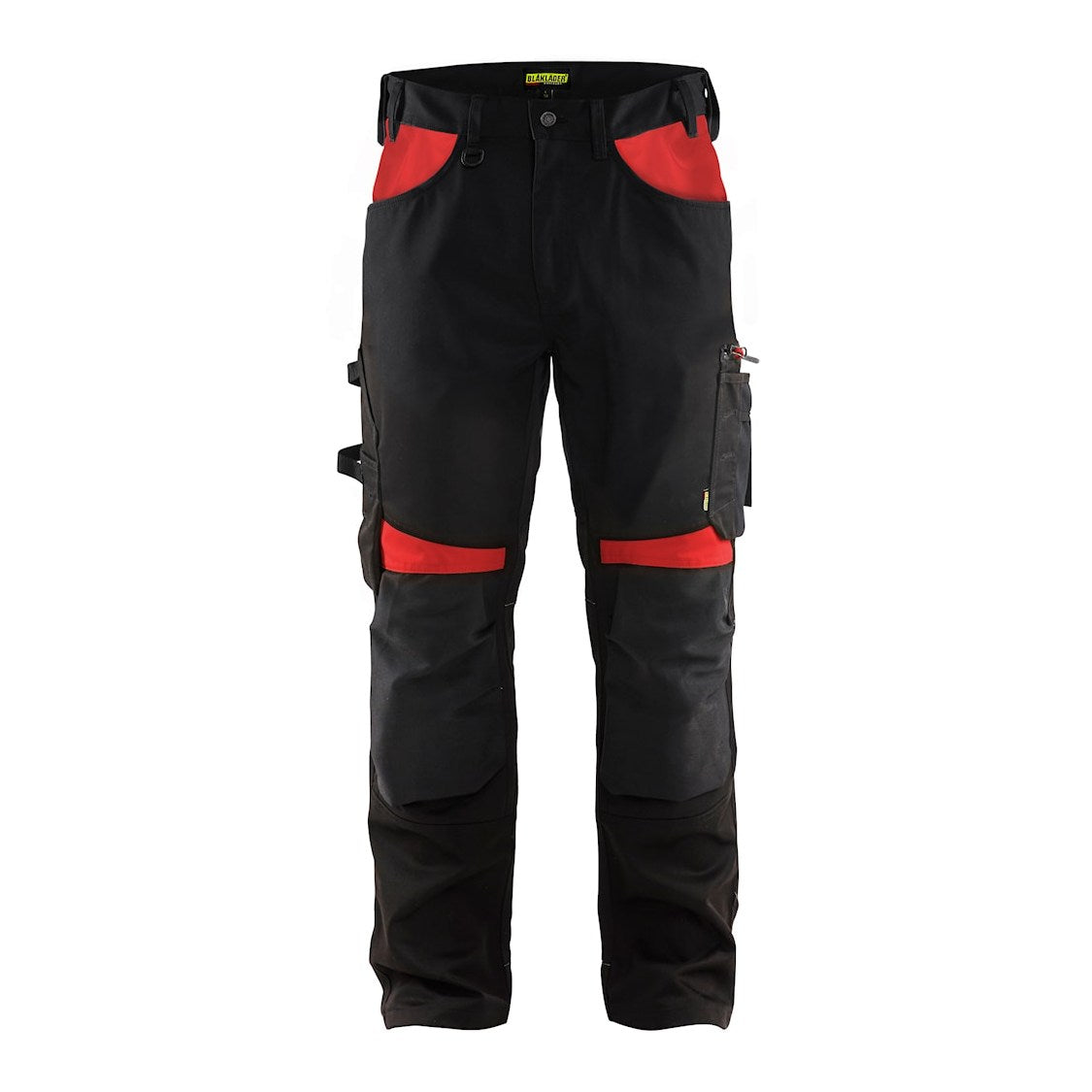 Blaklader Trousers without Nail Pockets 1556 #colour_black-red