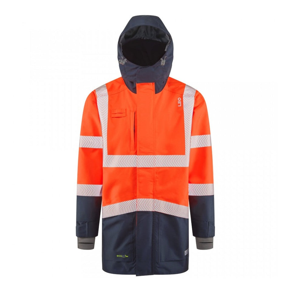 Leo Workwear CLOVELLY Leo EcoViz 15K Performance+ Breathable Anorak