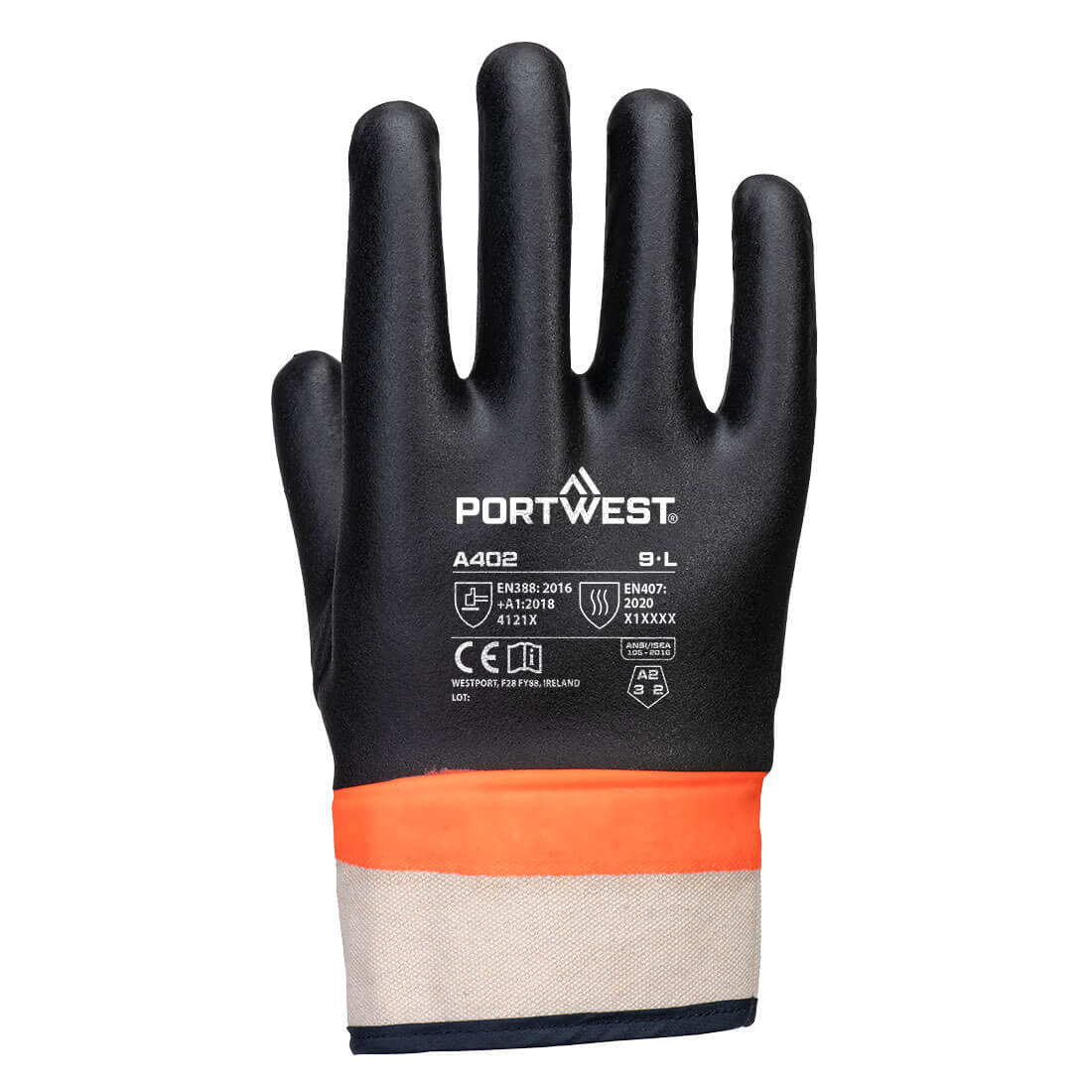 Portwest Grip PVC Sandy Double Dipped Glove