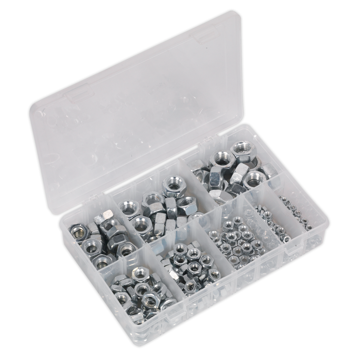 Sealey Steel Nut Assortment 255pc M4-M16 Metric