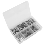 Sealey Stainless Steel Nut and Washer Assortment 500pc M5-M10