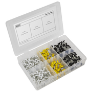 Sealey Numberplate Screw Assortment 195pc 4.8mm x 18mm - Plastic Enclosed Head