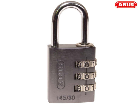 ABUS Mechanical 145/30 30mm Aluminium Combination Padlock Titanium 46585