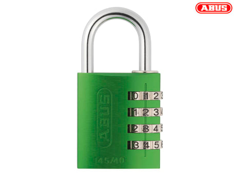 ABUS Mechanical 145/40 40mm Aluminium Combination Padlock Green 49531