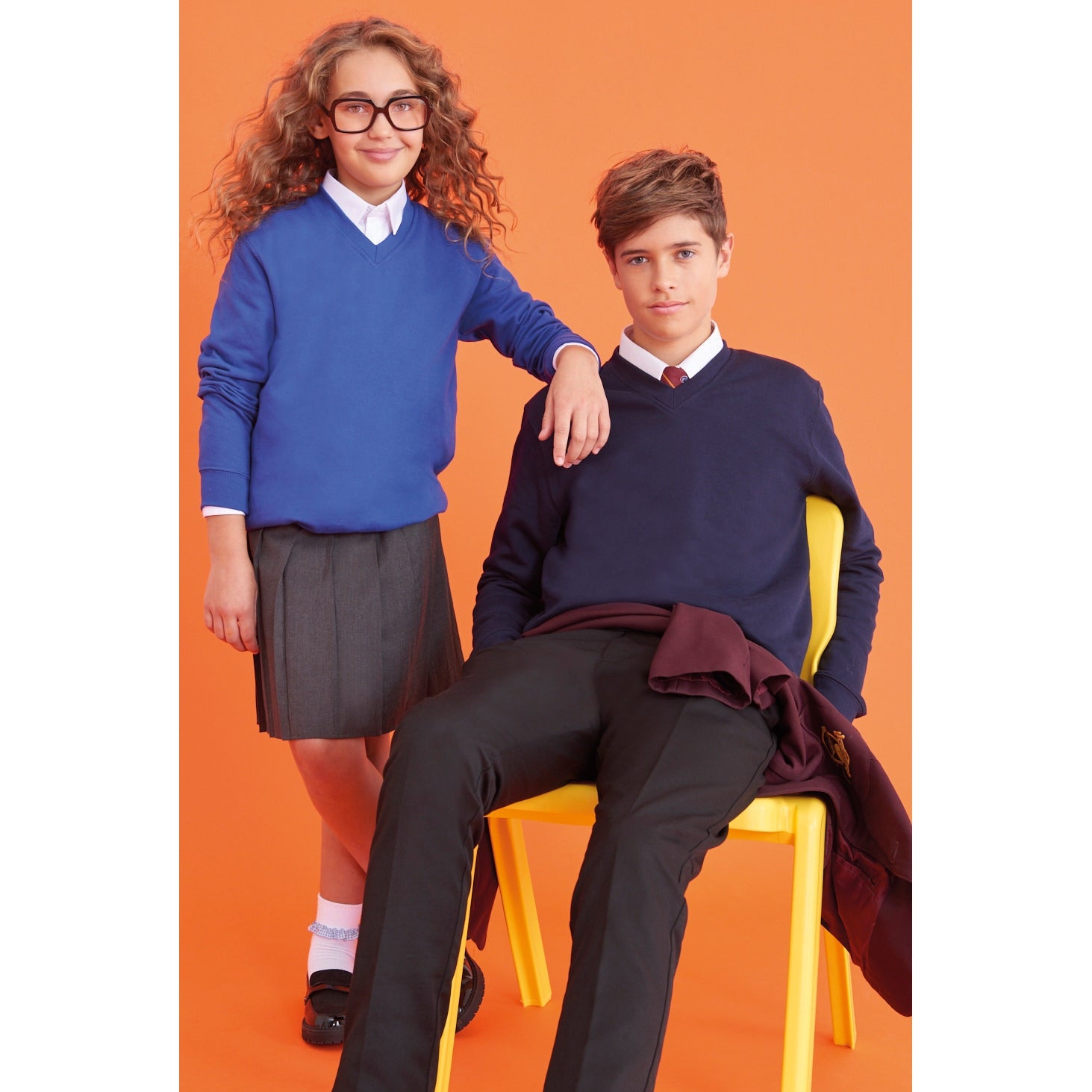 Awdis Academy Senior Academy V-Neck Sweatshirt