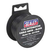 Sealey Automotive Cable Thick Wall 17A 4m Black