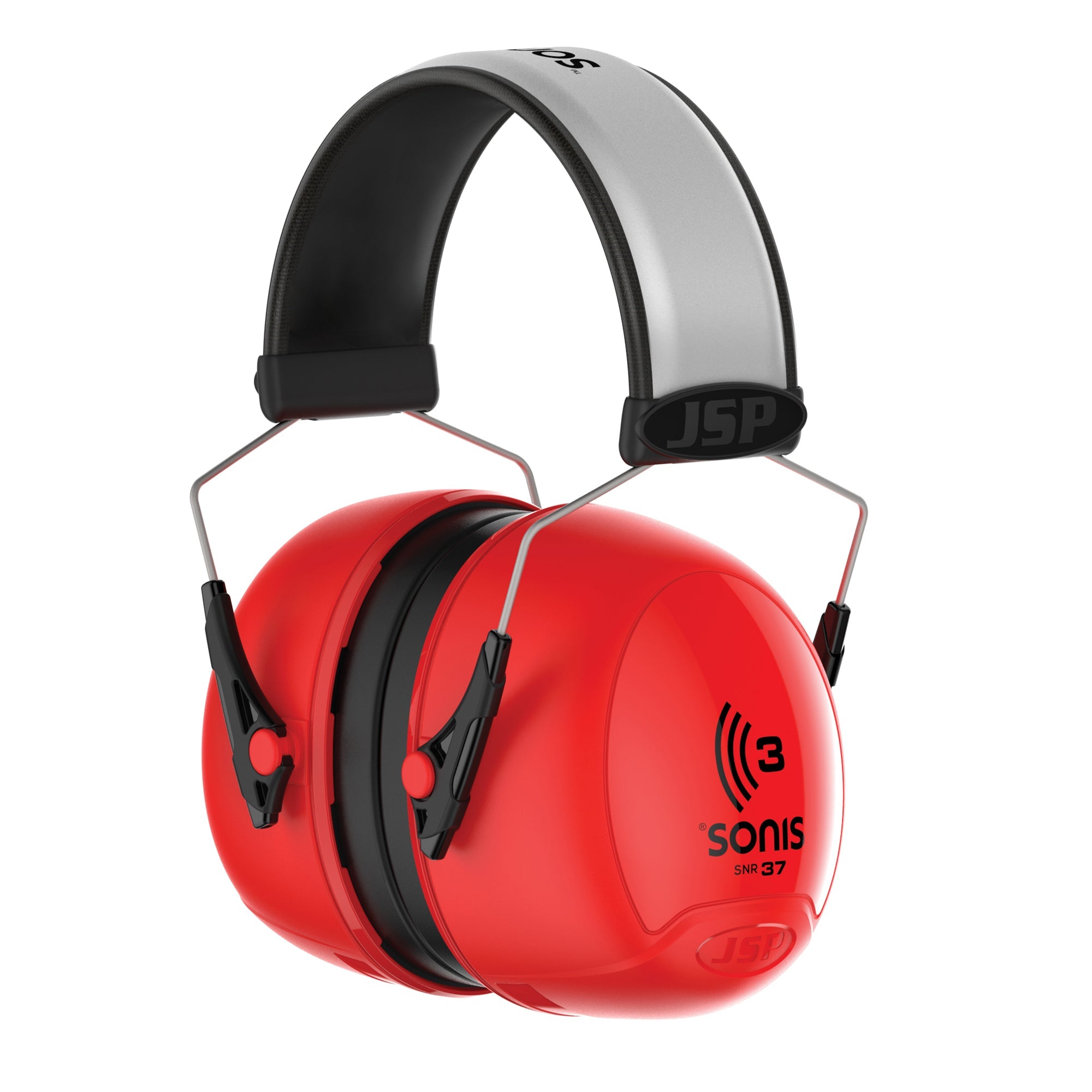 JSP Sonis 3 Sonis3 Extra Visibility Adjustable Ear Defenders - 37dB SNR