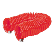 Sealey PU Coiled Air Hose 10m x Ø6mm with 1/4"BSP Unions