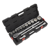 Sealey Socket Set 3/4"Sq Drive 12-point WallDrive® 15pc Metric