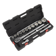 Sealey Socket Set 3/4"Sq Drive 12-point WallDrive® 15pc Metric