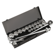 Sealey Socket Set 22pc 3/4"Sq Drive 12-point WallDrive®