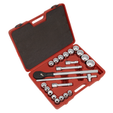 Sealey Socket Set 22pc 3/4"Sq Drive 12-point WallDrive® Metric