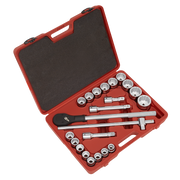 Sealey Socket Set 22pc 3/4"Sq Drive 12-point WallDrive® Metric