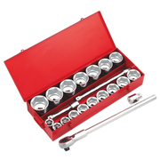 Sealey Socket Set 22pc 1"Sq Drive 6pt WallDrive® Metric