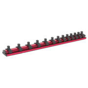 Sealey Socket Retaining Rail Magnetic 1/4"Sq Drive 13 Clips