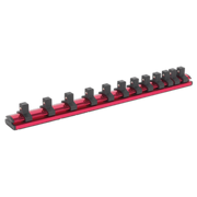Sealey Socket Retaining Rail Magnetic 3/8"Sq Drive 12 Clips